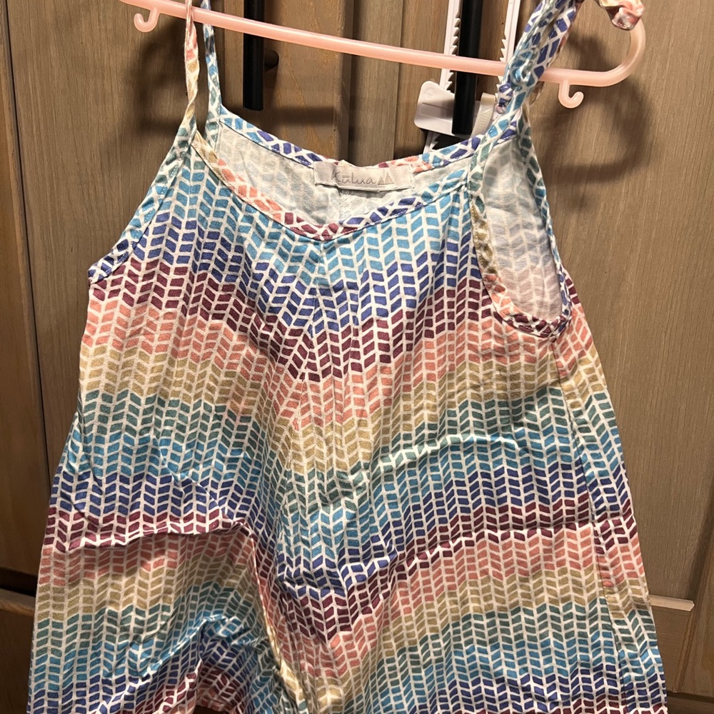 Kūlua Colorful Geometric Pattern Romper Size 7/8
